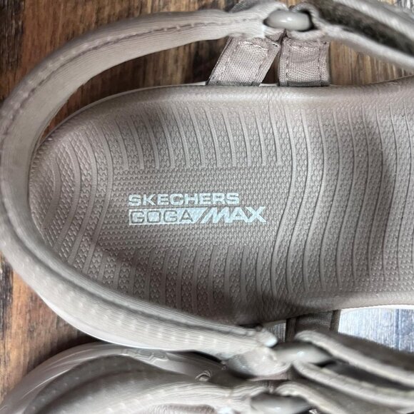 Skechers Women's Brilliancy Open Toe Casual Sport Natural Sandals Size 8 - Picture 7 of 10